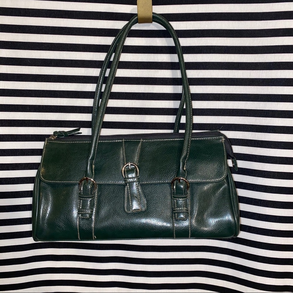 90s Leather Forest Green Purse